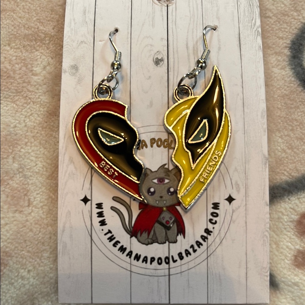 Deadpool Wolverine Best Friends Earrings